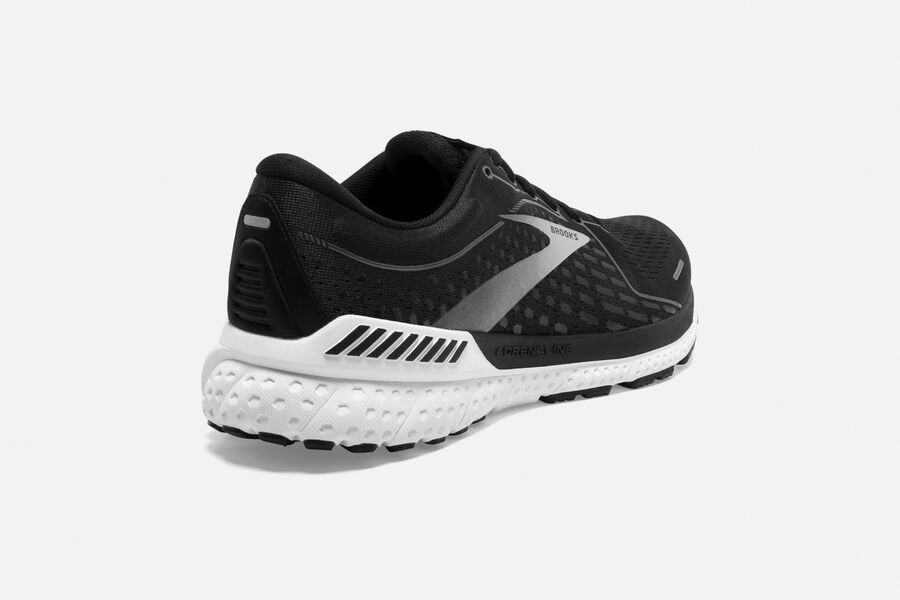 Brooks Adrenaline GTS 21 Road Running Shoes - Mens - Black/White - WP7431098